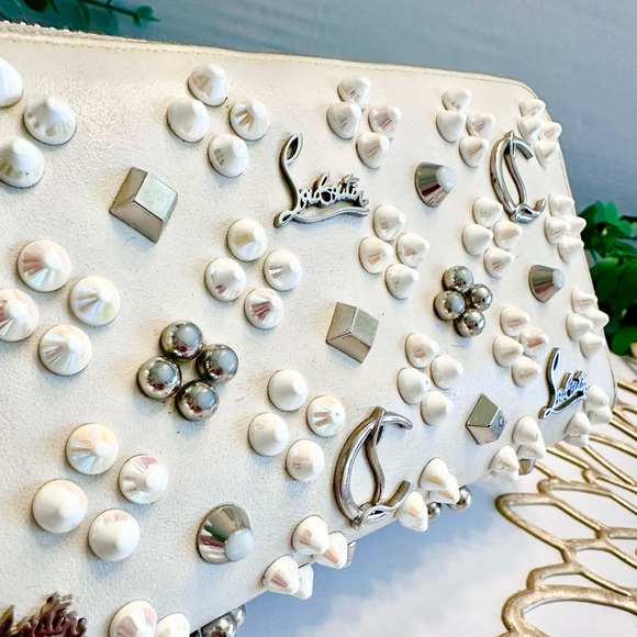 Christian Louboutin Panettone logo studs Zip Around Long Wallet - Picture 2 of 11